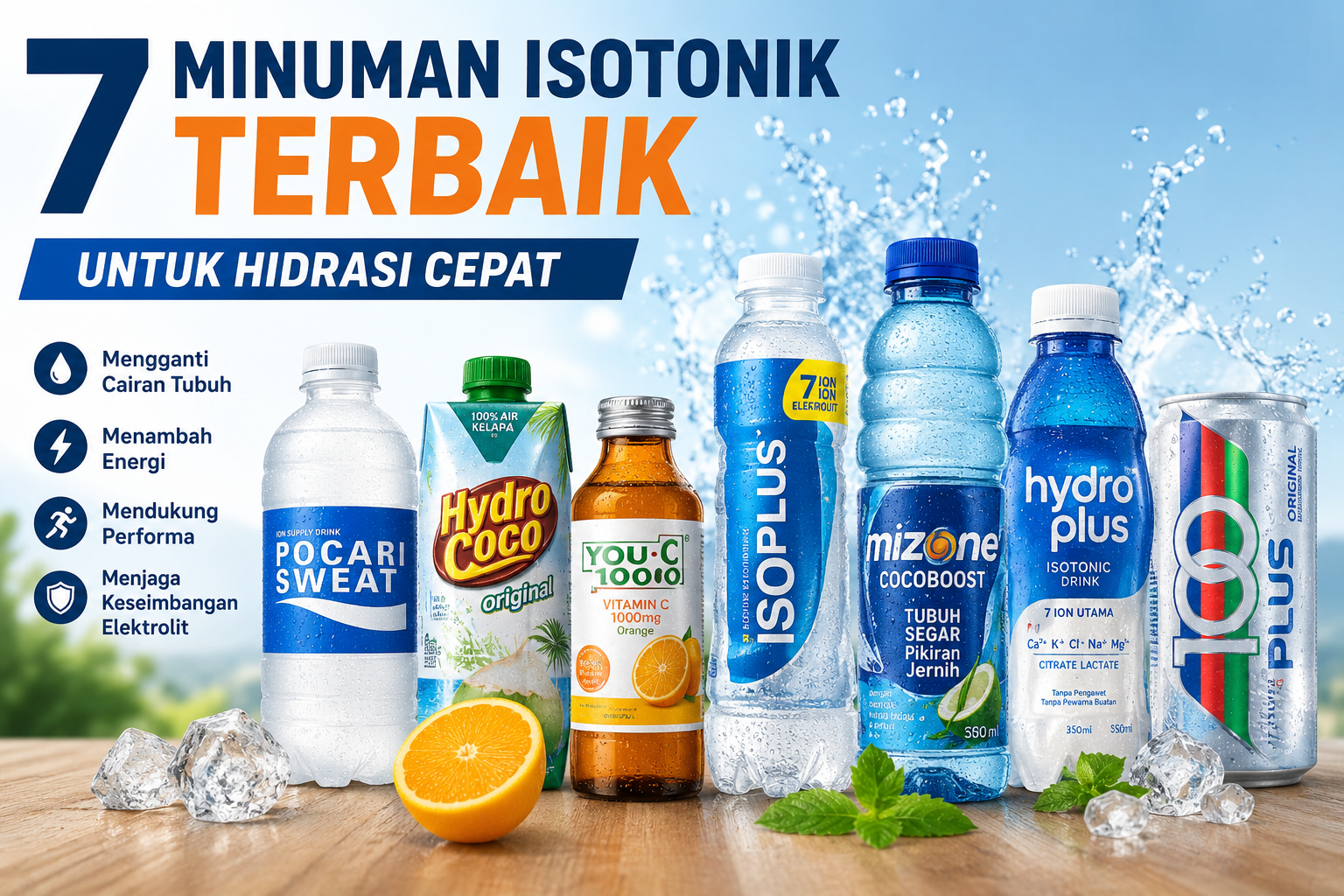 7 Minuman Isotonik Terbaik untuk Hidrasi Cepat