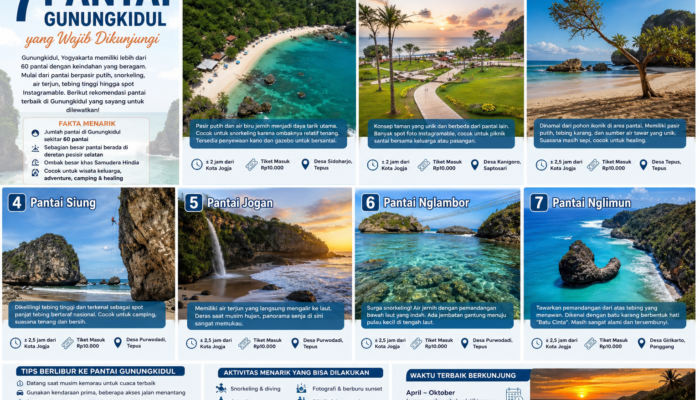 7 Pantai Gunungkidul yang Wajib Dikunjungi