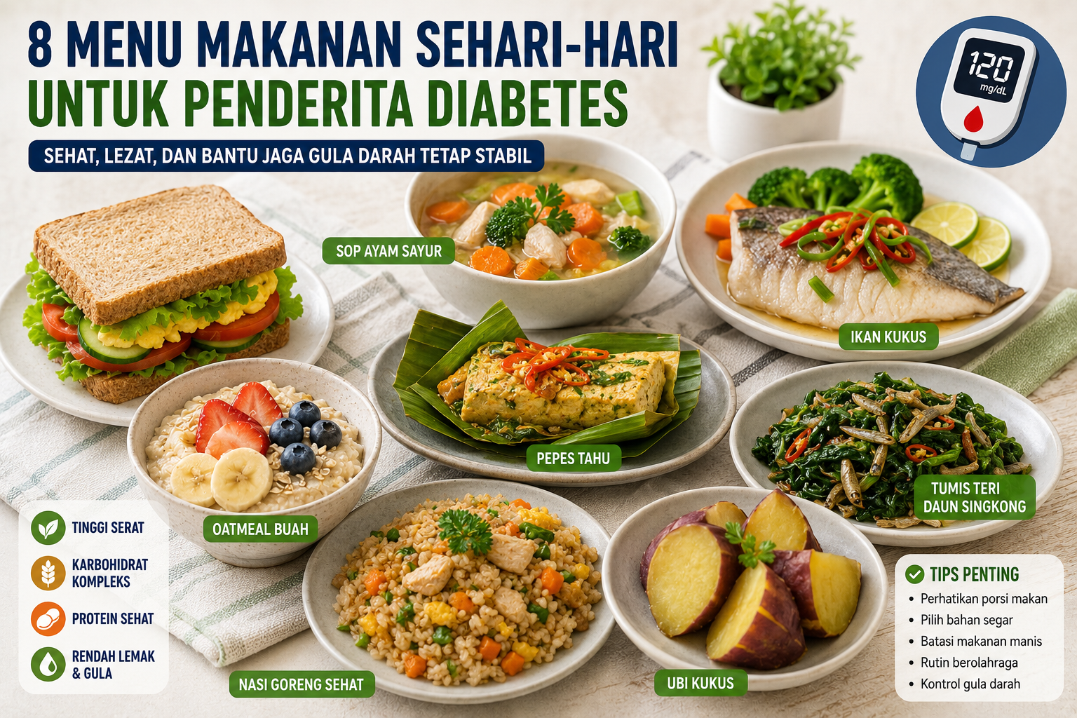 8 Menu Makanan Sehari-hari untuk Penderita Diabetes