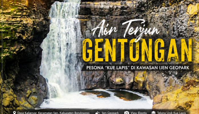 Air Terjun Gentongan Bondowoso, Pesona “Kue Lapis” di Ijen