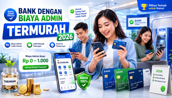 Bank dengan Biaya Admin Termurah 2026, Cocok untuk Menabung