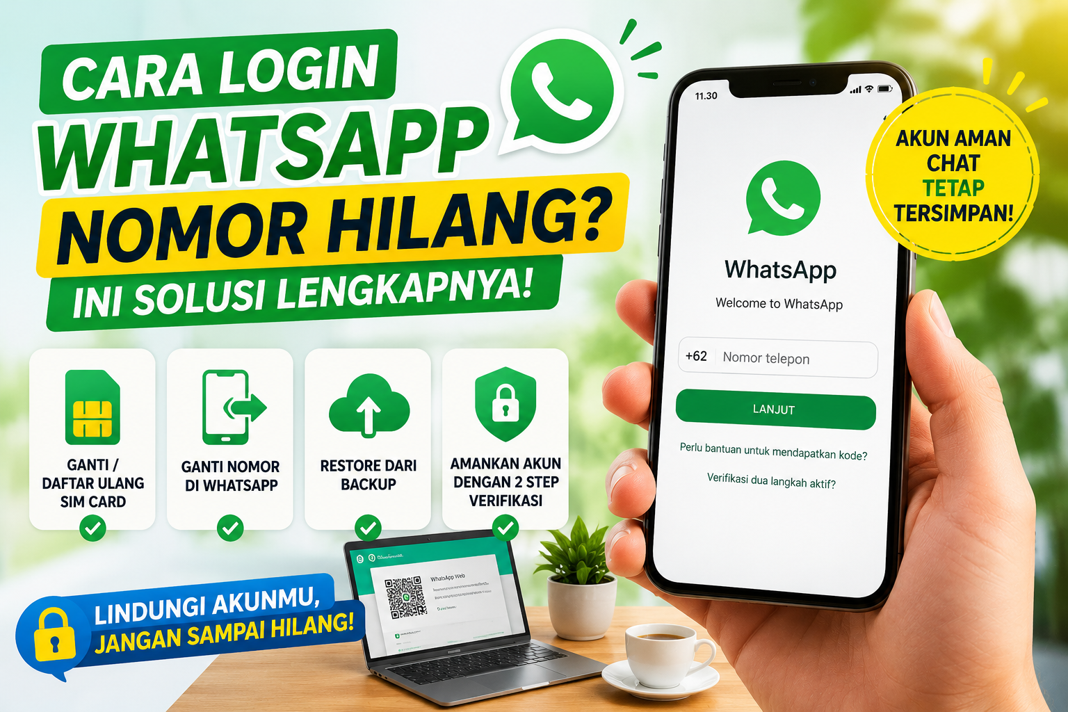 Cara Login WhatsApp dengan Nomor Hilang