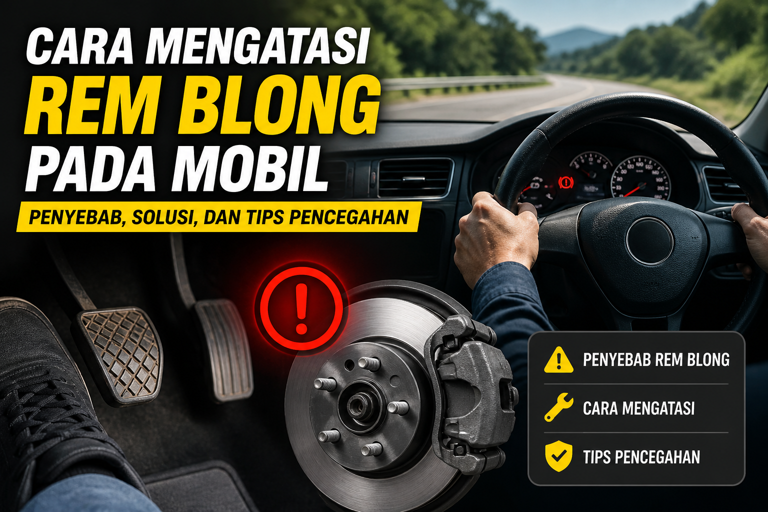 Cara Mengatasi Rem Blong Mobil