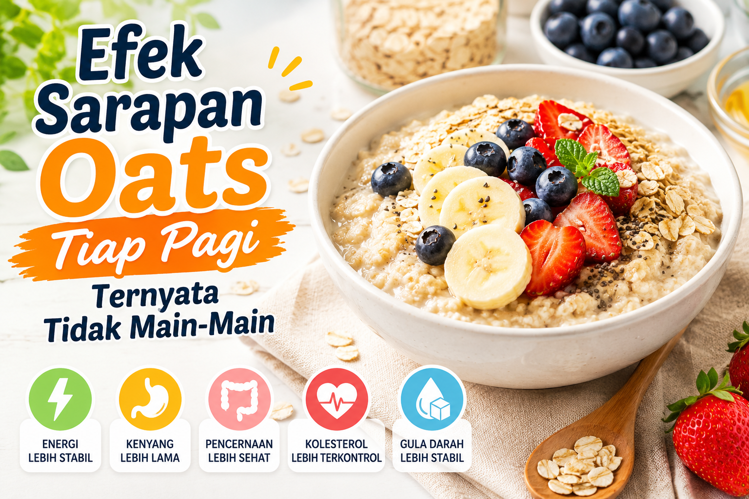 Efek Sarapan Oats Tiap Pagi Ternyata Tidak Main-Main