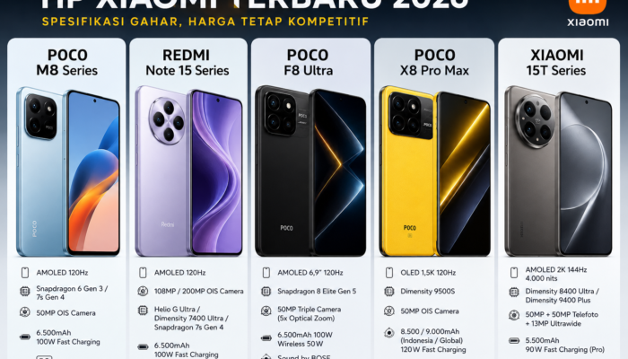 Daftar HP Xiaomi Terbaru 2026, Spesifikasi Gahar Harga Tetap Kompetitif