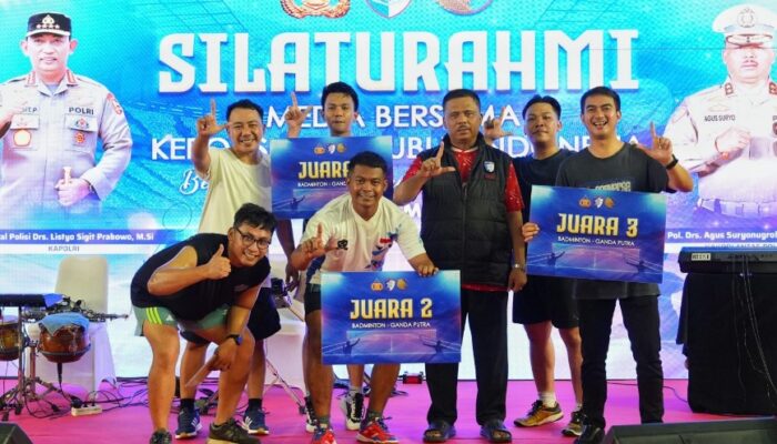 Olahraga Bersama Media, Korlantas Polri Pererat Kolaborasi