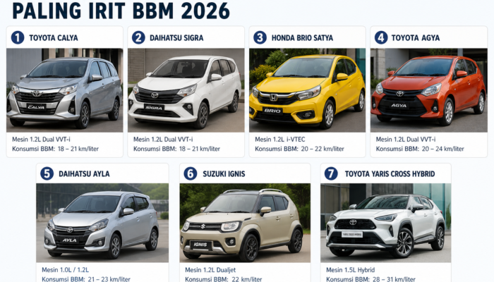 7 Rekomendasi Mobil Keluarga Paling Irit BBM 2026, Cocok untuk Harian