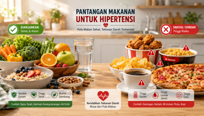 Pantangan Darah Tinggi yang Wajib Dihindari agar Tekanan Darah Tetap Stabil