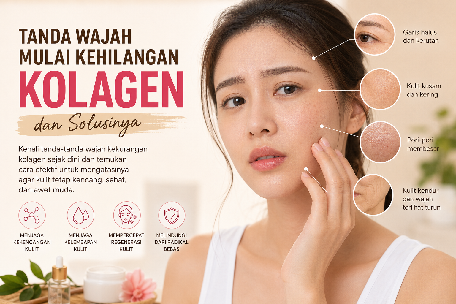 Tanda Wajah Mulai Kehilangan Kolagen