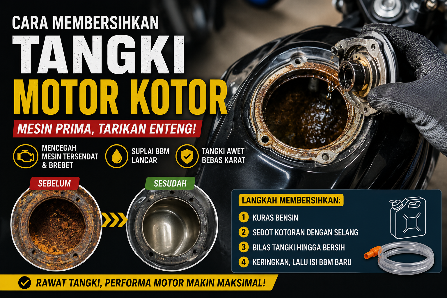 Tangki Motor Kotor