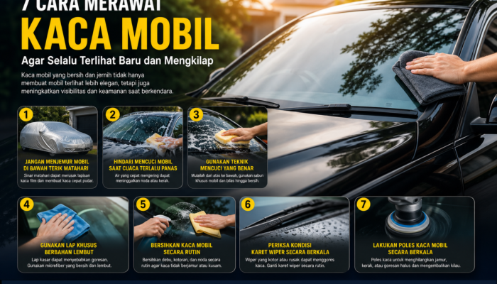 7 Cara Merawat Kaca Mobil agar Tetap Bening dan Mengkilap