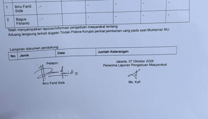 PCNU Sekadau Serahkan Bukti dan Kembalikan Dana ke KPK